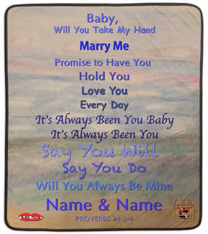Marry Me Personalized Blanket