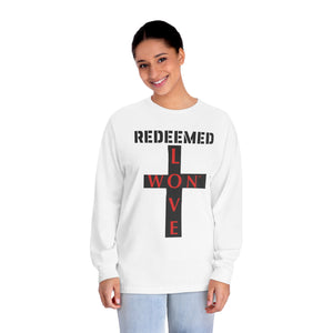 Open image in slideshow, #LoveWon #Redeemed Unisex Classic Long Sleeve #T-Shirt
