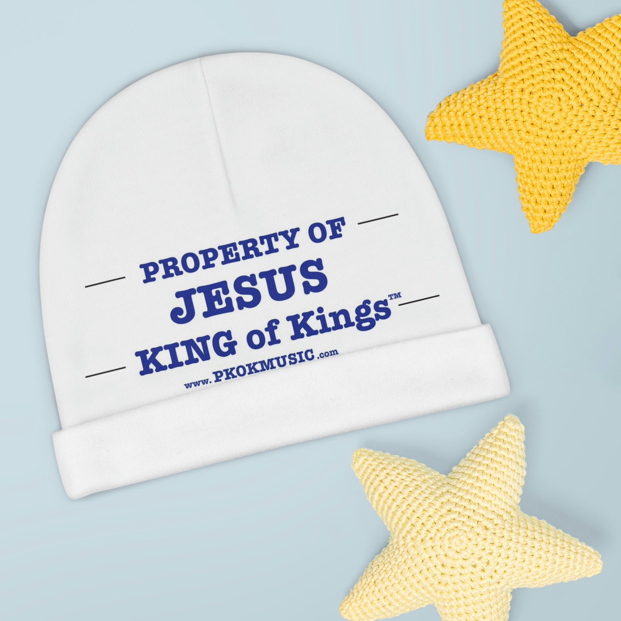 PKOK Baby Beanie:  Property of Jesus King of Kings